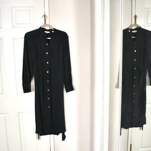 NWOT Vince Dark Green Button-Down Wrap Dress XS
